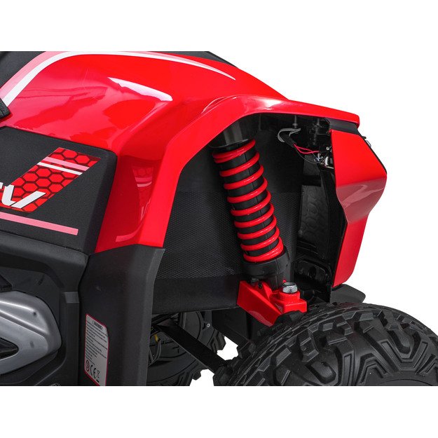 Vienvietis elektrinis keturratis vaikams Quad Fast Wheel, raudonas