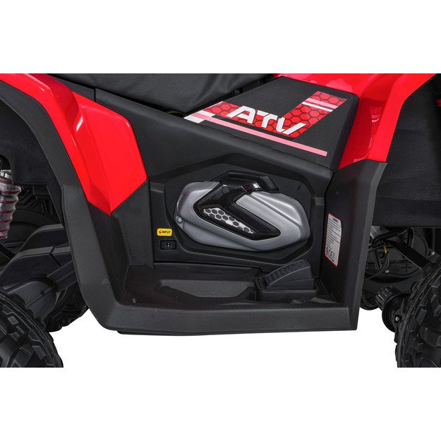 Vienvietis elektrinis keturratis vaikams Quad Fast Wheel, raudonas