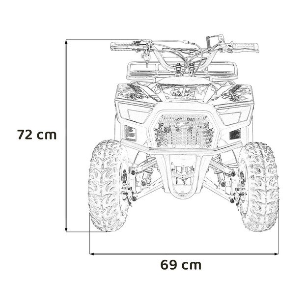 Benzininis keturratis vaikams 49CC SIRIUS, oranžinis