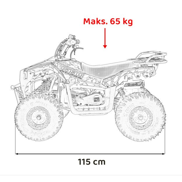 Benzininis keturratis vaikams 49CC SIRIUS, oranžinis