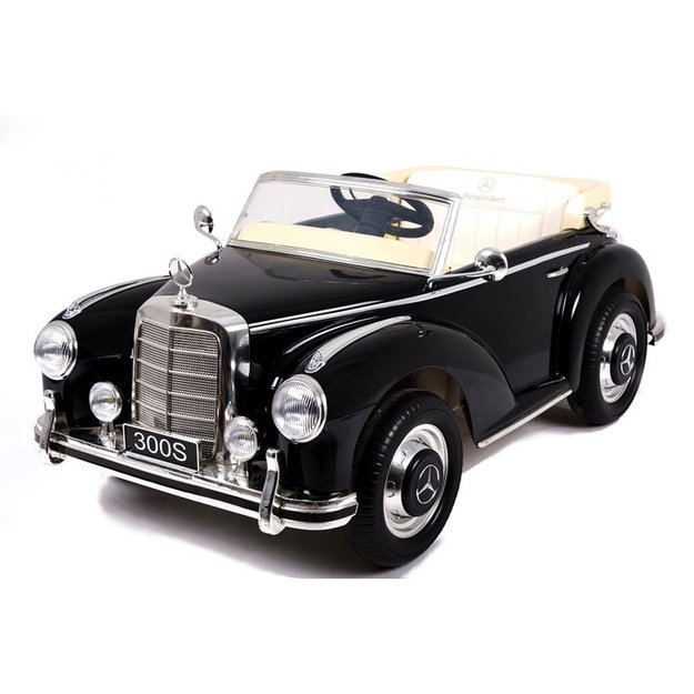 Vienvietis elektromobilis vaikams Mercedes 300S LS-618, juodas lakuotas
