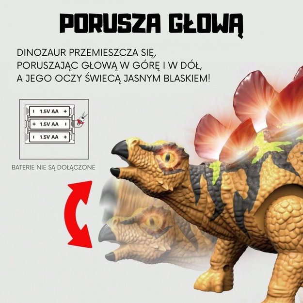 Nuotoliniu būdu valdomas dinozauras “Stegosaurus”, WOOPIE 12