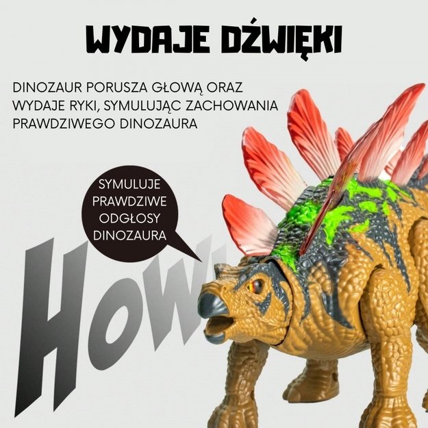 Nuotoliniu būdu valdomas dinozauras “Stegosaurus”, WOOPIE 11