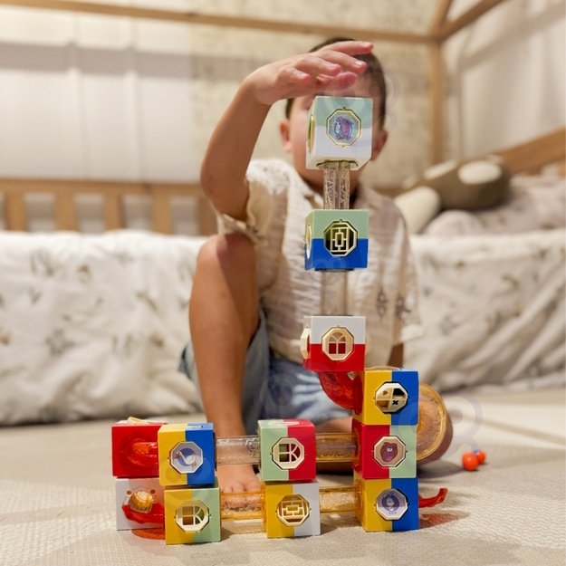 Kamuoliukų 3D trasos konstravimo rinkinys, WOOPIE 4
