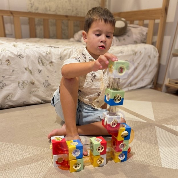 Kamuoliukų 3D trasos konstravimo rinkinys, WOOPIE 7