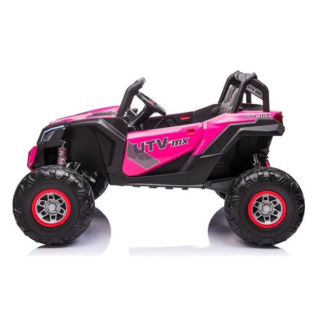 Dvivietis elektromobilis bagis UTV-MX, 24V, rožinis