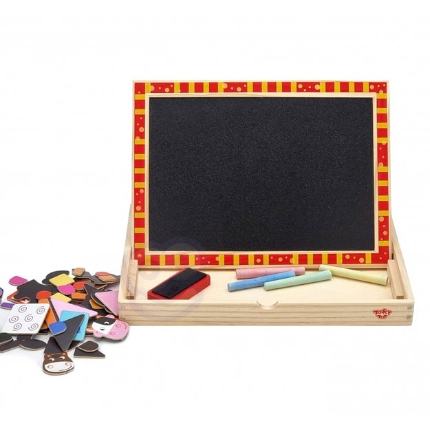 Medinė piešimo ir magnetinė lenta su dėlione Ūkis, Tooky Toy 5