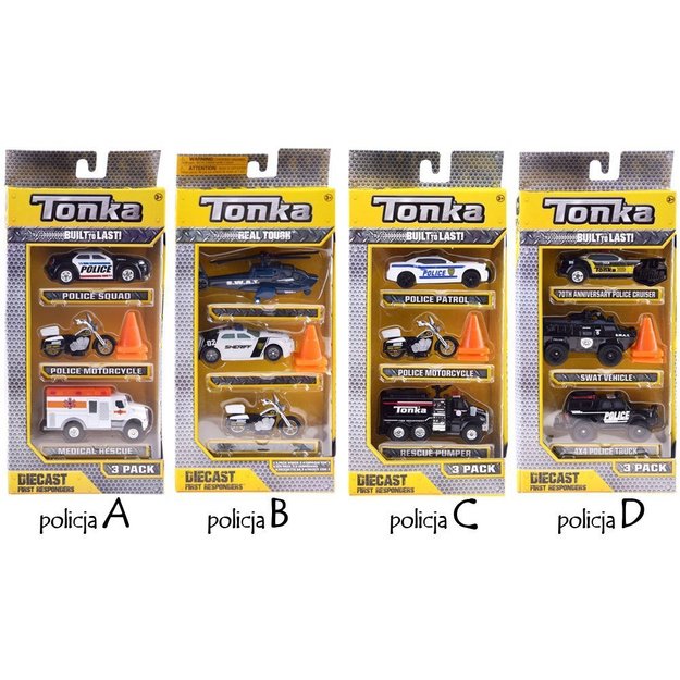 Policijos transporto priemonių rinkinys Hasbro Tonka