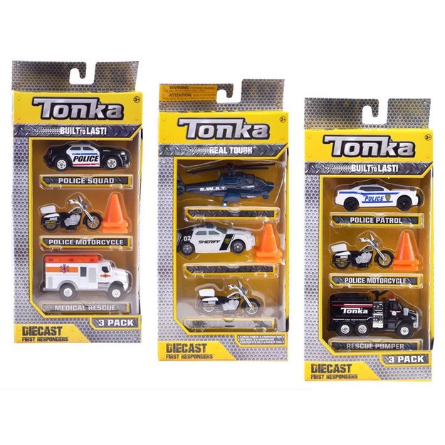 Policijos transporto priemonių rinkinys Hasbro Tonka