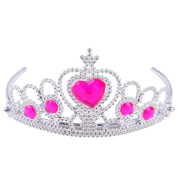 Princesių rinkinys su karūna ir prisegama kasa, rožinis 2