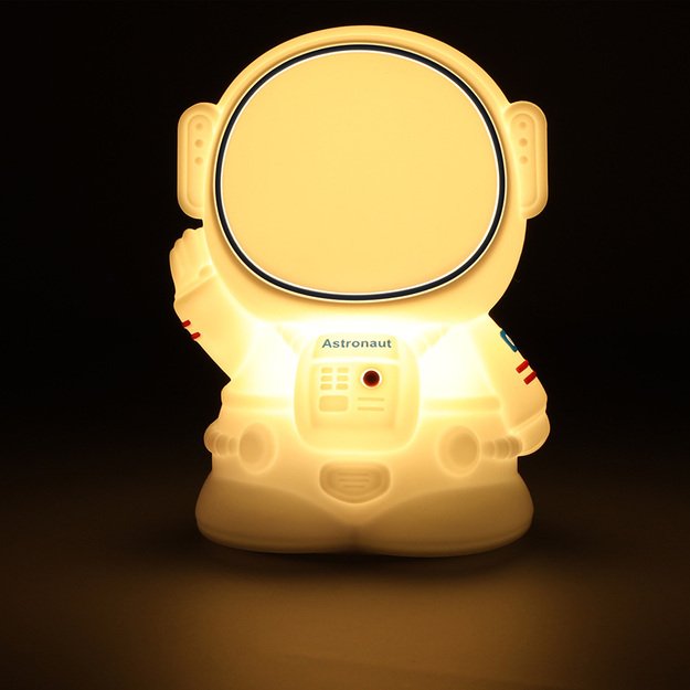 Naktinė silikoninė LED lemputė „Astronautas“, balta 9