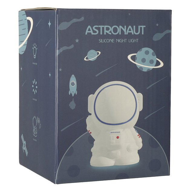 Naktinė silikoninė LED lemputė „Astronautas“, balta 23