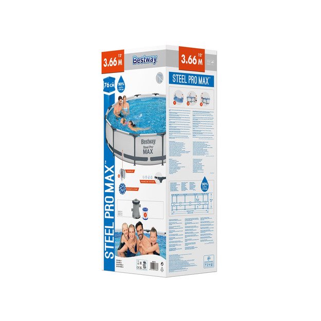 Karkasinis baseinas Bestway Steel Pro Max 366x76 cm, 8in1 56416