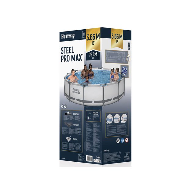 Karkasinis baseinas Bestway Steel Pro Max 366x76 cm, 8in1 56416