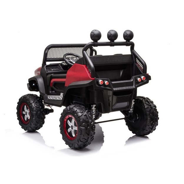 Vaikiškas vienvietis elektromobilis Mercedes Benz Unimog S, raudonas lakuotas