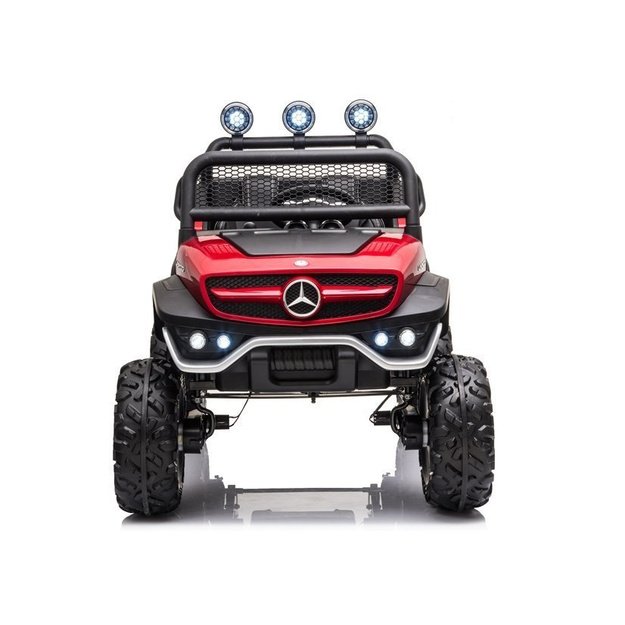 Vaikiškas vienvietis elektromobilis Mercedes Benz Unimog S, raudonas lakuotas