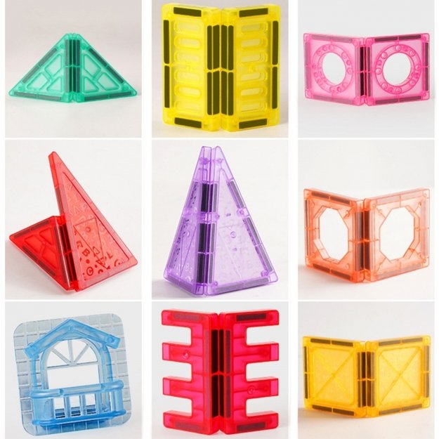 Magnetinis 3D konstruktorius vaikams „Pilis ir transporto priemonės“ 110 vnt., WOOPIE 5