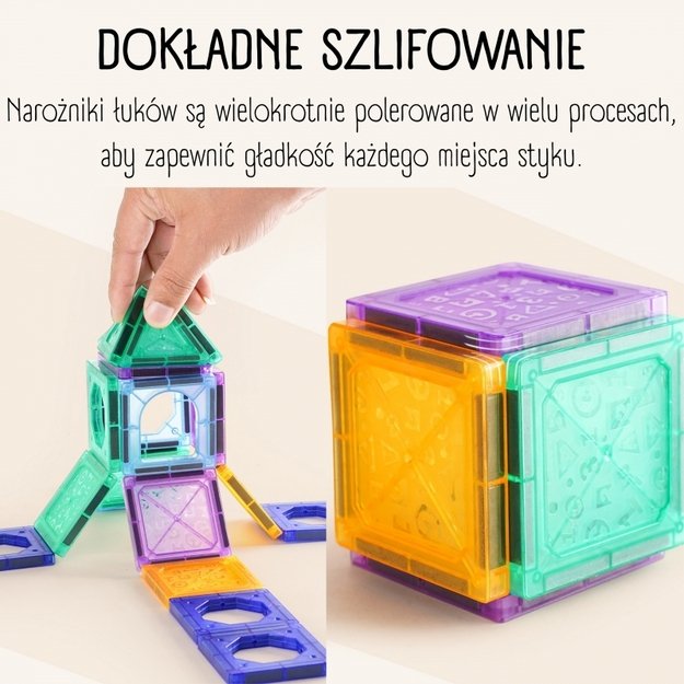 Magnetinis 3D konstruktorius vaikams „Pilis ir transporto priemonės“ 110 vnt., WOOPIE 1