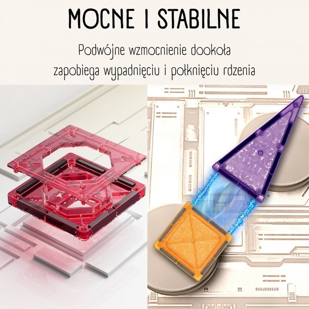 Magnetinis 3D konstruktorius vaikams „Pilis ir transporto priemonės“ 110 vnt., WOOPIE 6
