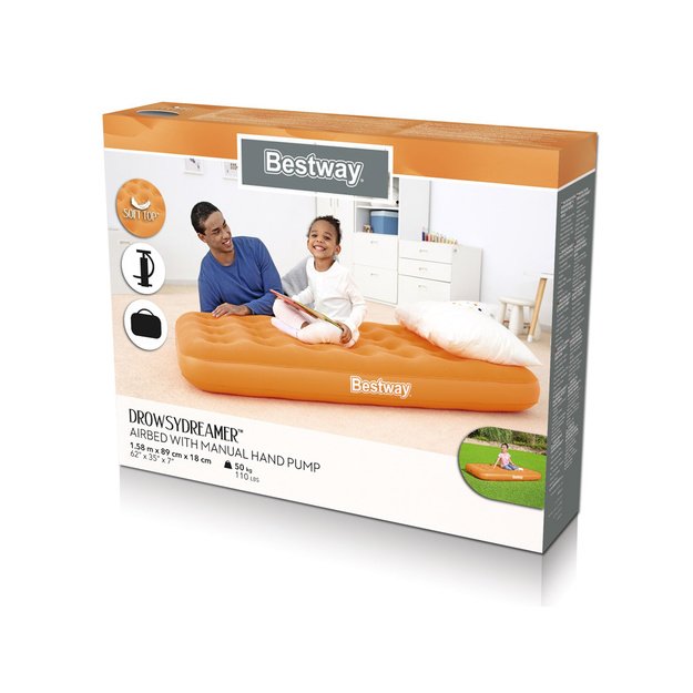Pripučiamas čiužinys vaikams 183 cm x 69 cm Bestway, oranžinis