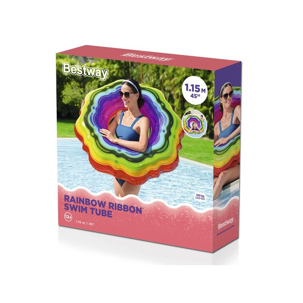 Pripučiamas plaukimo ratas 115 cm, Bestway, spalvota želė 1