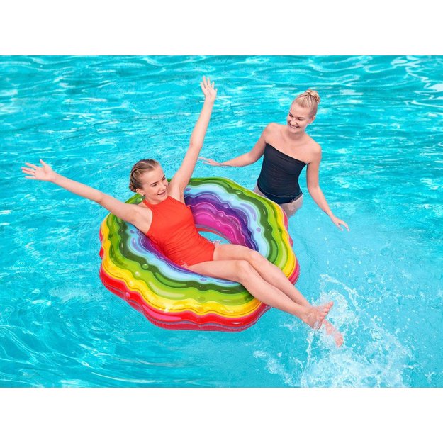 Pripučiamas plaukimo ratas 115 cm, Bestway, spalvota želė