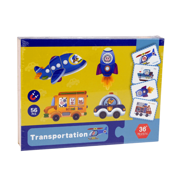 Magnetinė dėlionė „Transporto priemonės“