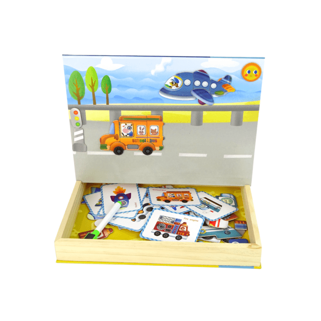Magnetinė dėlionė „Transporto priemonės“