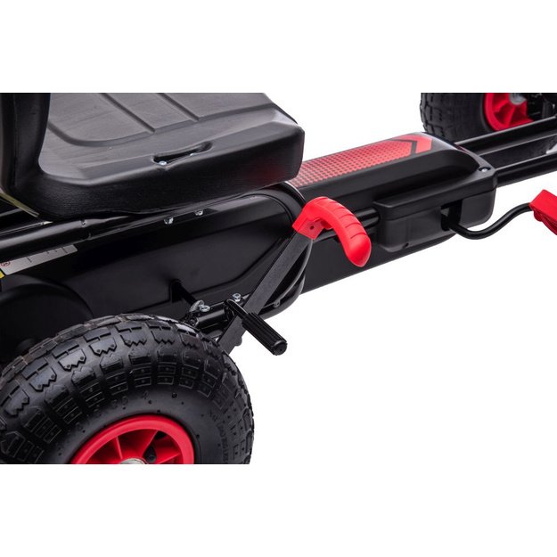 Velomobilis su pedalais Go-kart G18, raudonas