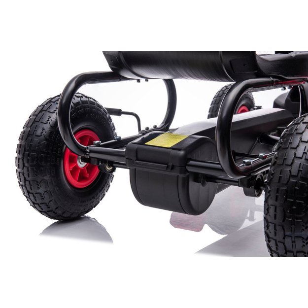 Velomobilis su pedalais Go-kart G18, raudonas