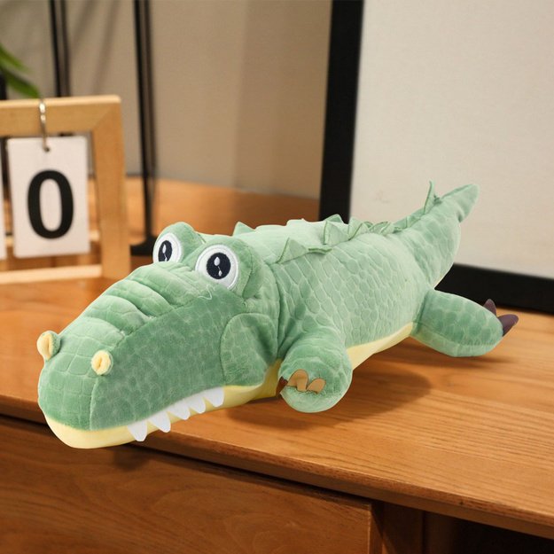 Pliušinis žaislinis krokodilas, žalias, 50 cm 1