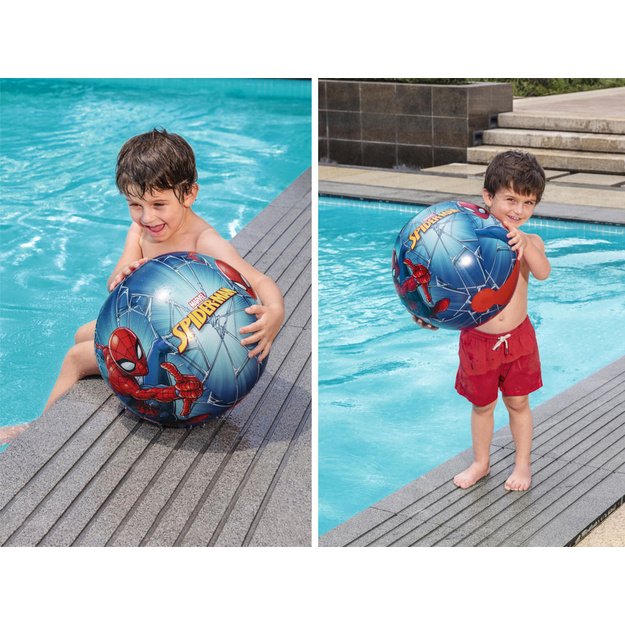 Pripučiamas paplūdimio kamuolys 51 cm, žmogus voras, Spiderman, Bestway