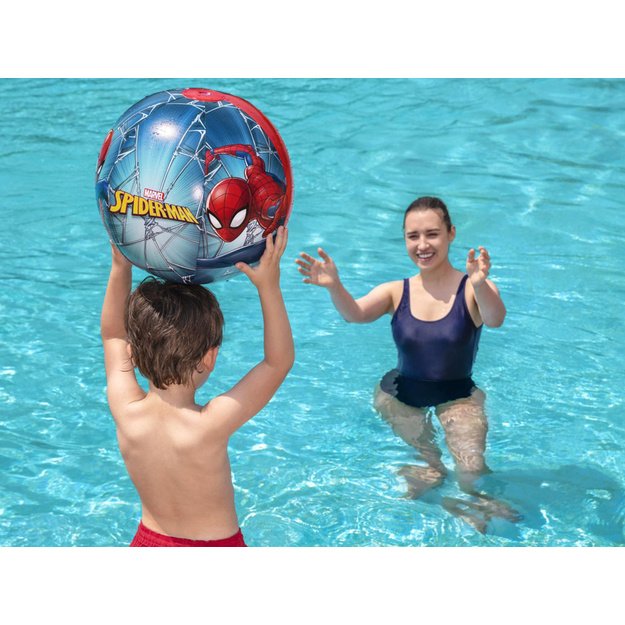 Pripučiamas paplūdimio kamuolys 51 cm, žmogus voras, Spiderman, Bestway