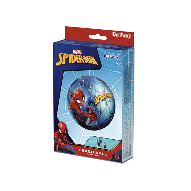 Pripučiamas paplūdimio kamuolys 51 cm, žmogus voras, Spiderman, Bestway
