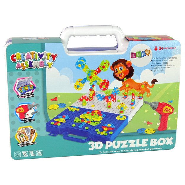 3D kaladėlių rinkinys, dinozaurai