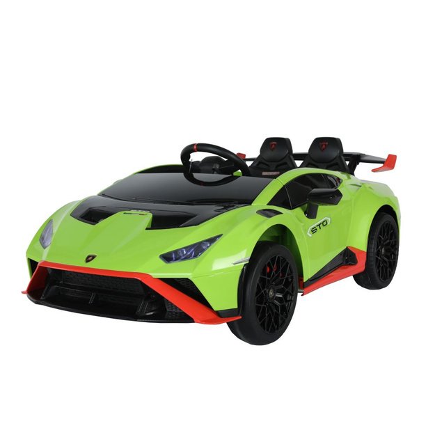 Vienvietis elektromobilis Lamborghini STO DRIFT, žalias