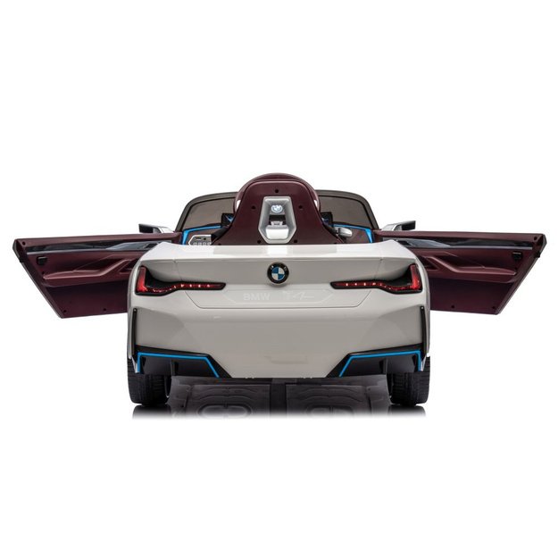 Vienvietis elektromobilis vaikams BMW I4 4x4, baltas 4