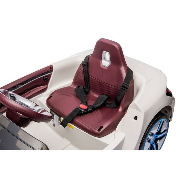 Vienvietis elektromobilis vaikams BMW I4 4x4, baltas 9