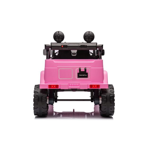 Vienvietis elektrinis visureigis Toyota FJ Pink 4x4, rožinis