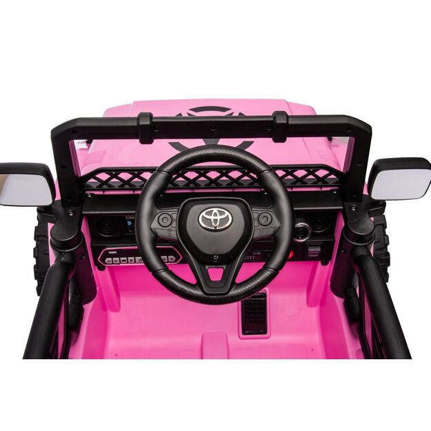 Vienvietis elektrinis visureigis Toyota FJ Pink 4x4, rožinis