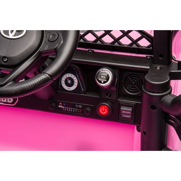 Vienvietis elektrinis visureigis Toyota FJ Pink 4x4, rožinis
