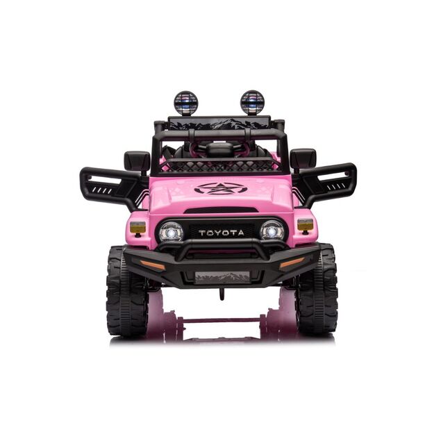 Vienvietis elektrinis visureigis Toyota FJ Pink 4x4, rožinis