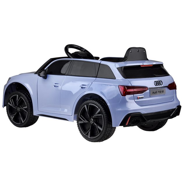 Vienvietis elektromobilis vaikams AUDI RS 6, mėlynas