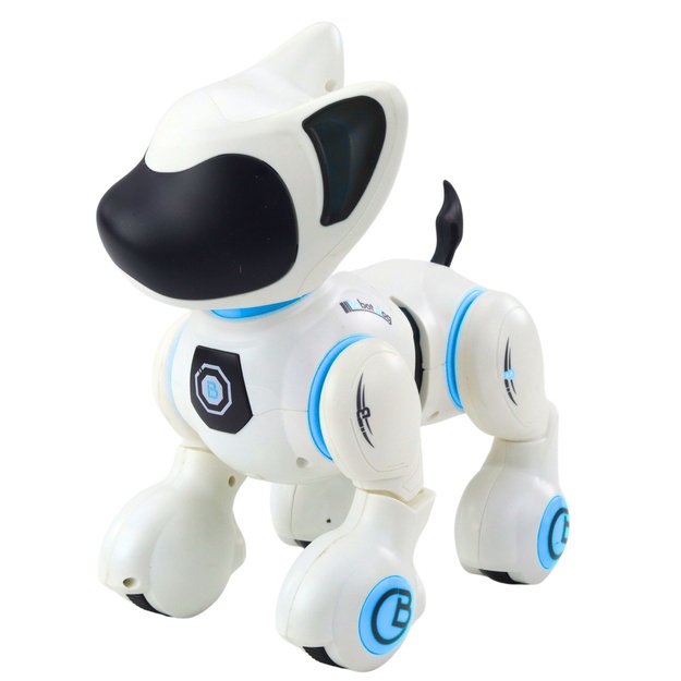 Nuotoliniu būdu valdomas robotas šuo, baltai mėlynas 1