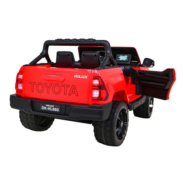 Dvivietis elektromobilis vaikams Toyota Hilux, raudonas