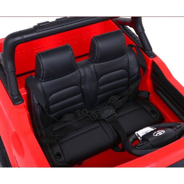 Dvivietis elektromobilis vaikams Toyota Hilux, raudonas