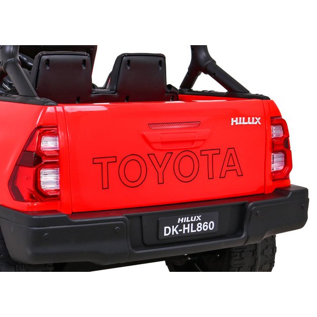 Dvivietis elektromobilis vaikams Toyota Hilux, raudonas