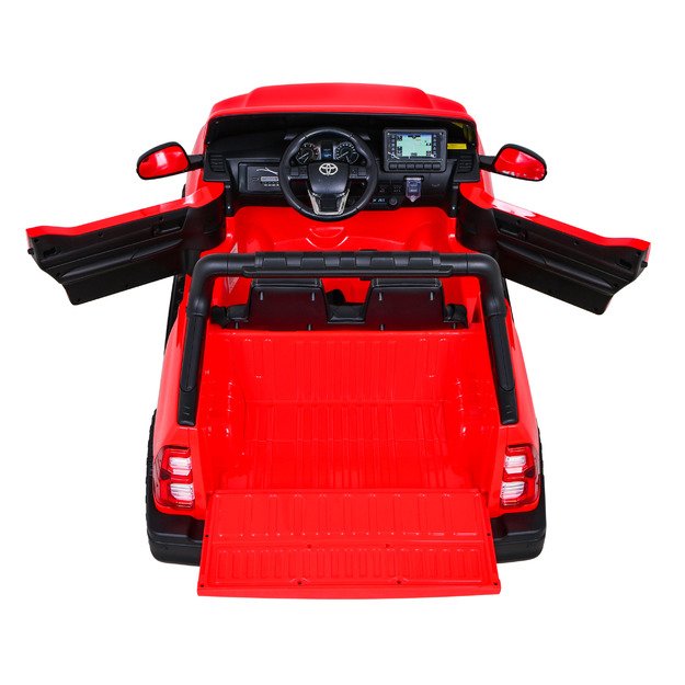Dvivietis elektromobilis vaikams Toyota Hilux, raudonas
