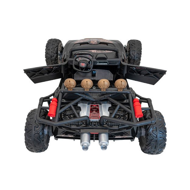 Dvivietis elektromobilis bagis Auto Buggy Racing 5, 24V, juodas