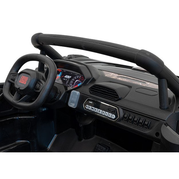 Dvivietis elektromobilis bagis Auto Buggy Racing 5, 24V, juodas